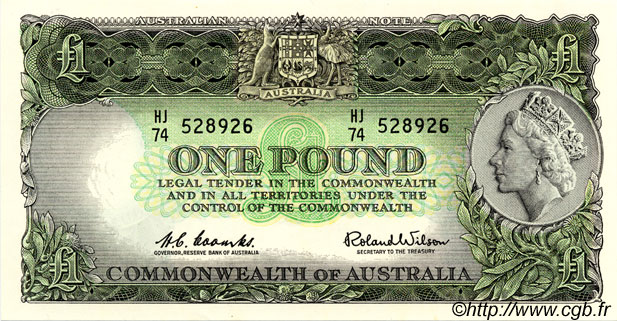 1 Pound AUSTRALIA  1961 P.34 UNC-