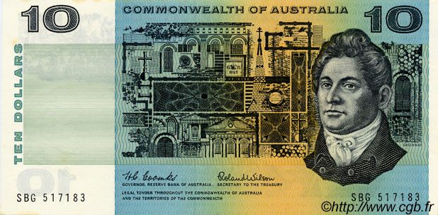 10 Pounds AUSTRALIEN  1966 P.40a fST