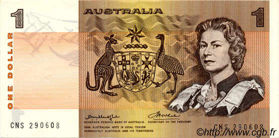 1 Dollar AUSTRALIA  1976 P.42b2 AU