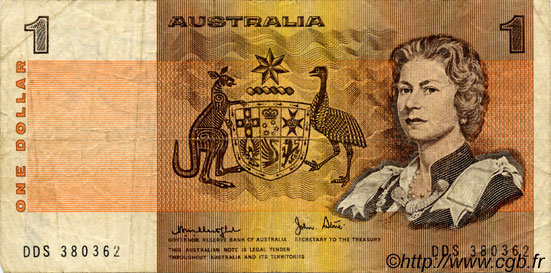 1 Dollar AUSTRALIA  1979 P.42c q.BB