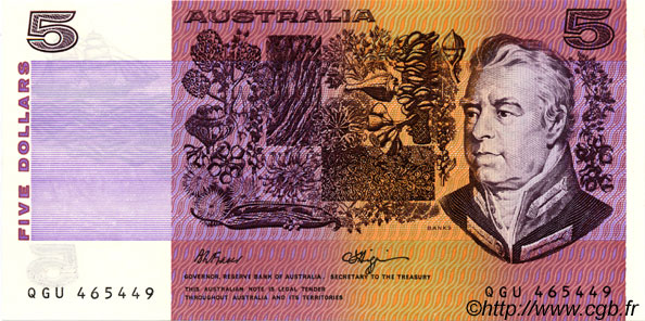 5 Dollars AUSTRALIA  1990 P.44f FDC