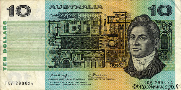 10 Dollars AUSTRALIEN  1976 P.45b SS