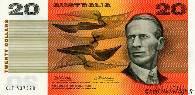 20 Dollars AUSTRALIA  1974 P.46a UNC