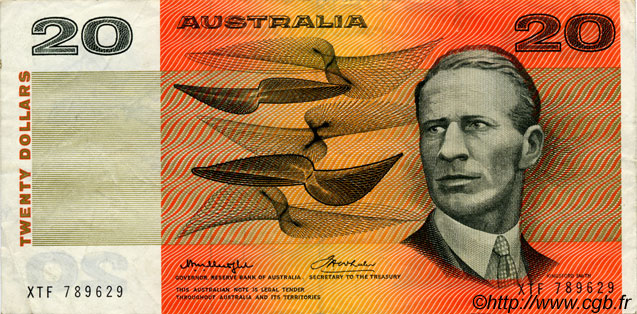 20 Dollars AUSTRALIA  1976 P.46b VF
