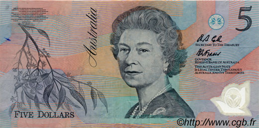 5 Dollars AUSTRALIA  1992 P.50a VF+