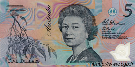 5 Dollars AUSTRALIA  1992 P.50a XF