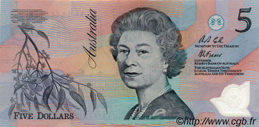 5 Dollars AUSTRALIA  1992 P.50a FDC