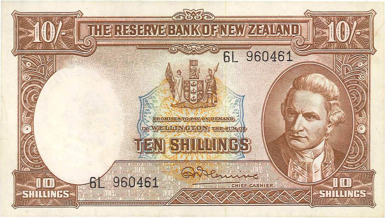 10 Shillings NEW ZEALAND  1967 P.158d VF