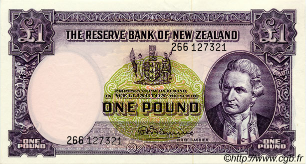 1 Pound NEW ZEALAND  1967 P.159d AU+