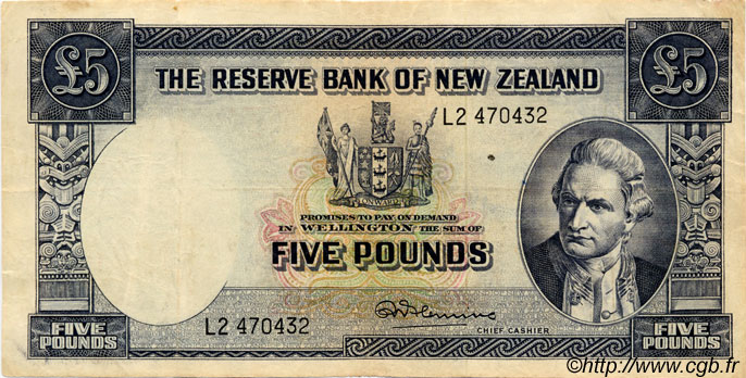 5 Pounds NUOVA ZELANDA
  1967 P.160d BB
