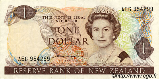 1 Dollar NUEVA ZELANDA
  1981 P.169a MBC+