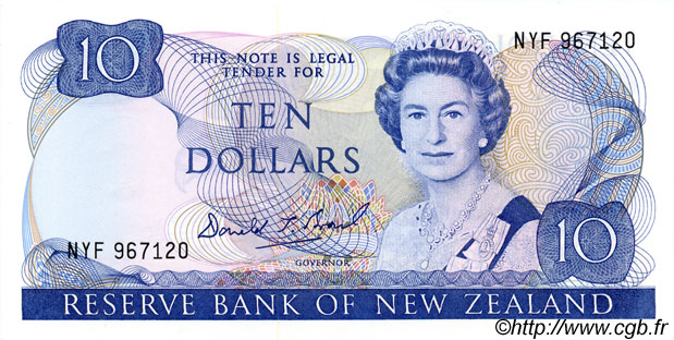 10 Dollars NUOVA ZELANDA
  1989 P.172c FDC