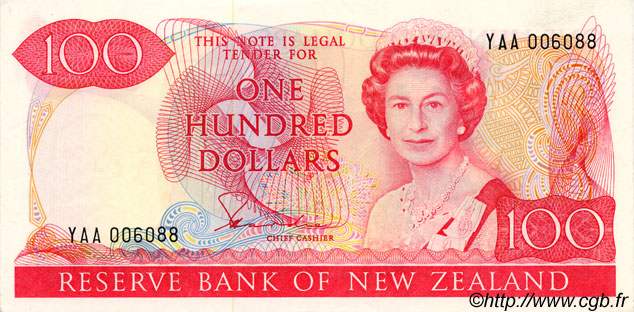 100 Dollars NUOVA ZELANDA
  1981 P.175a AU