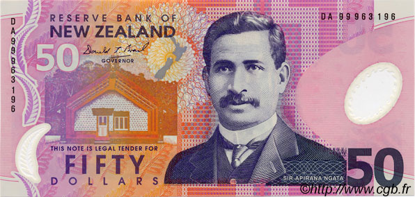 50 Dollars NEW ZEALAND  1999 P.188 UNC