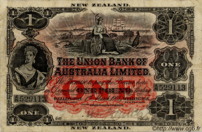 1 Pound NEW ZEALAND  1905 PS.362b F