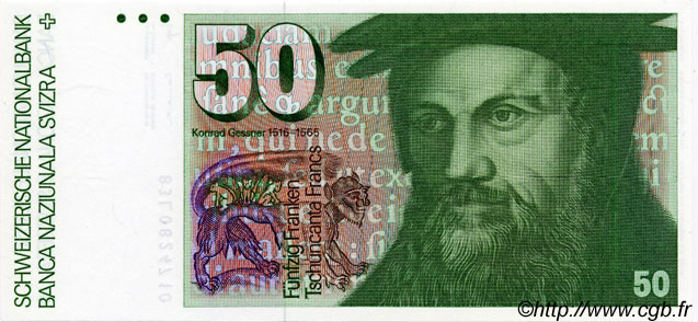 50 Francs SUISSE  1983 P.56e FDC