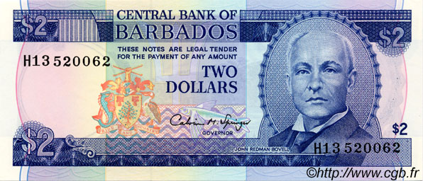 2 Dollars BARBADOS  1993 P.42 FDC