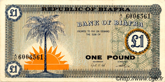 1 Pound BIAFRA  1967 P.02 SPL+