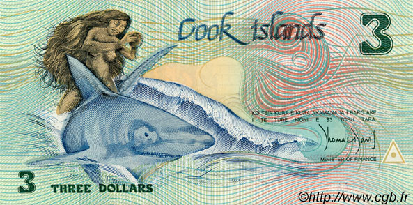 3 Dollars Commémoratif COOK ISLANDS  1992 P.06a UNC-