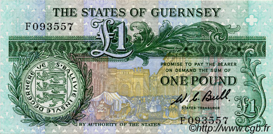 1 Pound GUERNSEY  1980 P.48a EBC