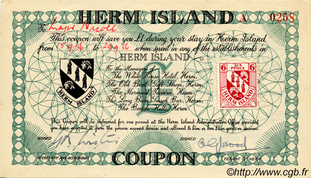 1 Pound GUERNSEY  1956 P.- AU