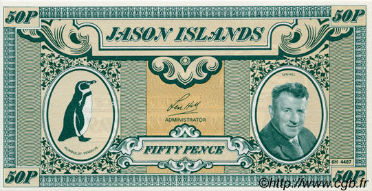 50 pence JASON S ISLANDS  1978  UNC