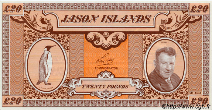 20 Pounds JASON S ISLANDS  1978  UNC