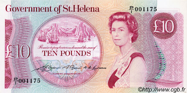 10 Pounds ST HELENA  1979 P.08a UNC
