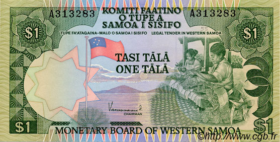 1 Tala SAMOA  1980 P.19 UNC