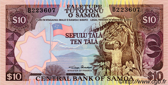 10 Tala SAMOA  1985 P.27 UNC