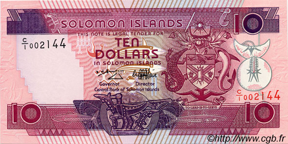 10 Dollars ISOLE SALAMONE  1997 P.20 FDC