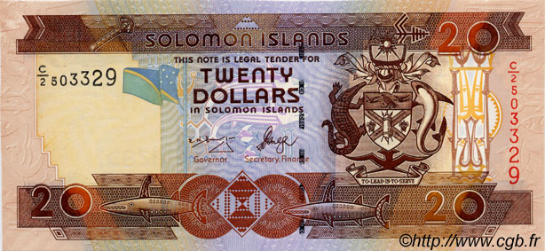 20 Dollars ISOLE SALAMONE  1997 P.21 q.FDC