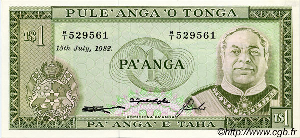 1 Pa anga TONGA  1982 P.19b UNC-