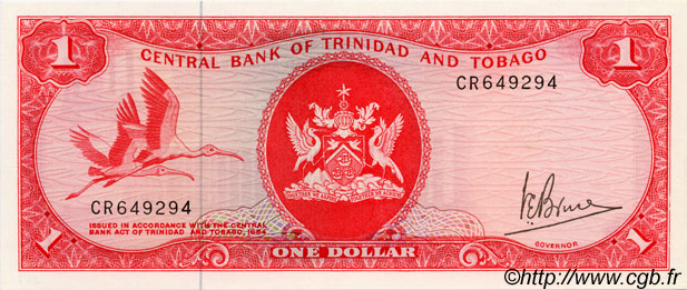 1 Dollar TRINIDAD UND TOBAGO  1977 P.30a ST