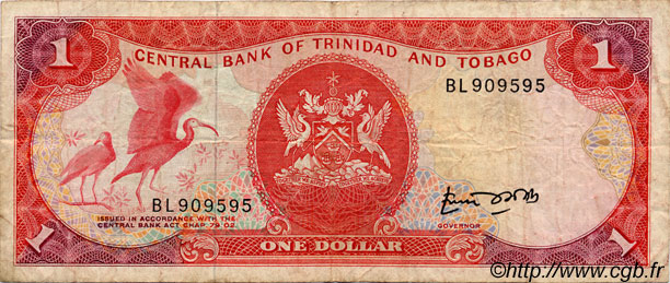 1 Dollar TRINIDAD UND TOBAGO  1985 P.36a fS