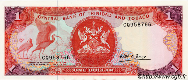 1 Dollar TRINIDAD E TOBAGO  1985 P.36b q.FDC