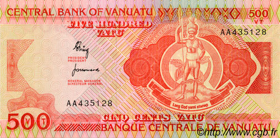 500 Vatu VANUATU  1982 P.02 ST