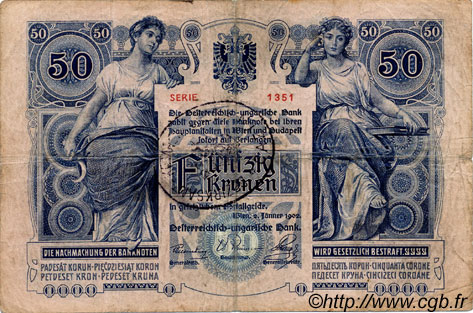 50 Kronen AUSTRIA  1902 P.006 MB