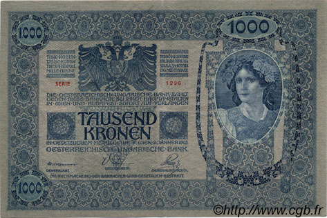 1000 Kronen ÖSTERREICH  1902 P.008a fST