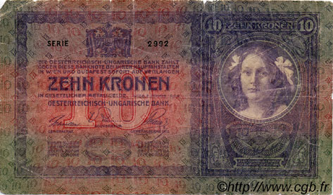 10 Kronen AUSTRIA  1904 P.009 q.MB