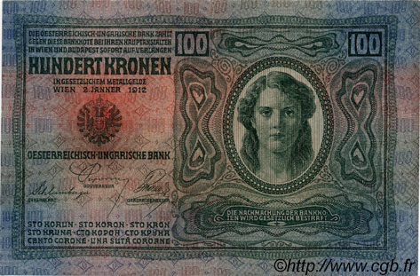 100 Kronen ÖSTERREICH  1912 P.012 fST