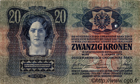 20 Kronen AUSTRIA  1913 P.013 MBC