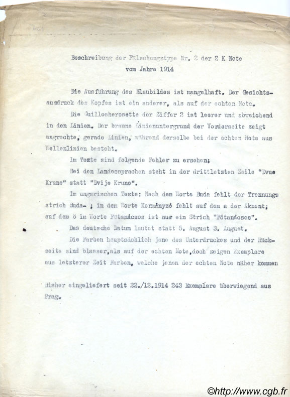 2 Kronen Faux AUSTRIA  1914 P.017x B