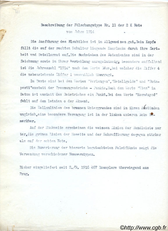 2 Kronen Faux AUSTRIA  1914 P.017x q.MB