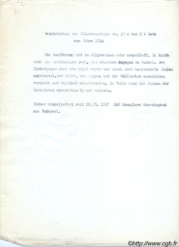 2 Kronen Faux AUSTRIA  1914 P.017x q.MB