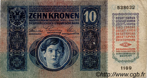 10 Kronen ÖSTERREICH  1915 P.019 S