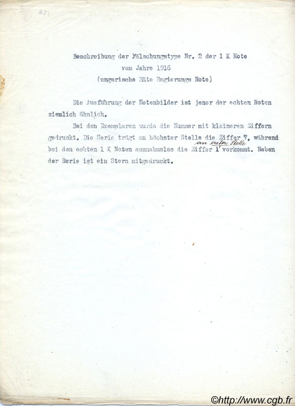 1 Krone Faux AUSTRIA  1916 P.020x q.MB
