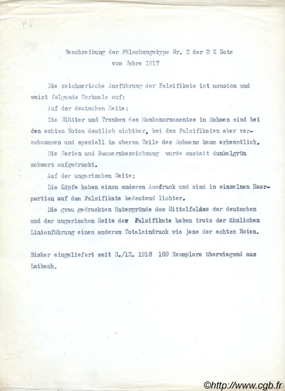 2 Kronen Faux AUSTRIA  1917 P.021x B