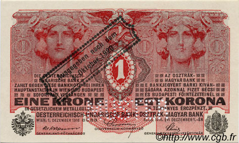 1 Krone Spécimen AUSTRIA  1920 P.041s UNC