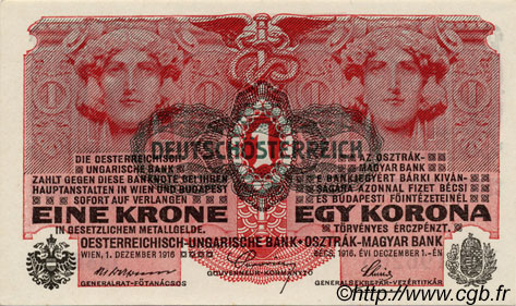 1 Krone AUSTRIA  1919 P.049 FDC